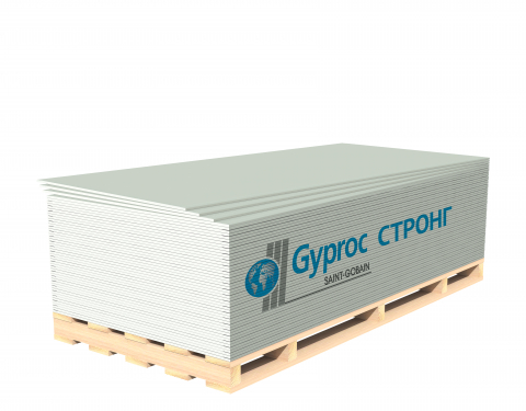 Гипсокартон усиленный GYPROC Стронг 2500х1200х15 мм