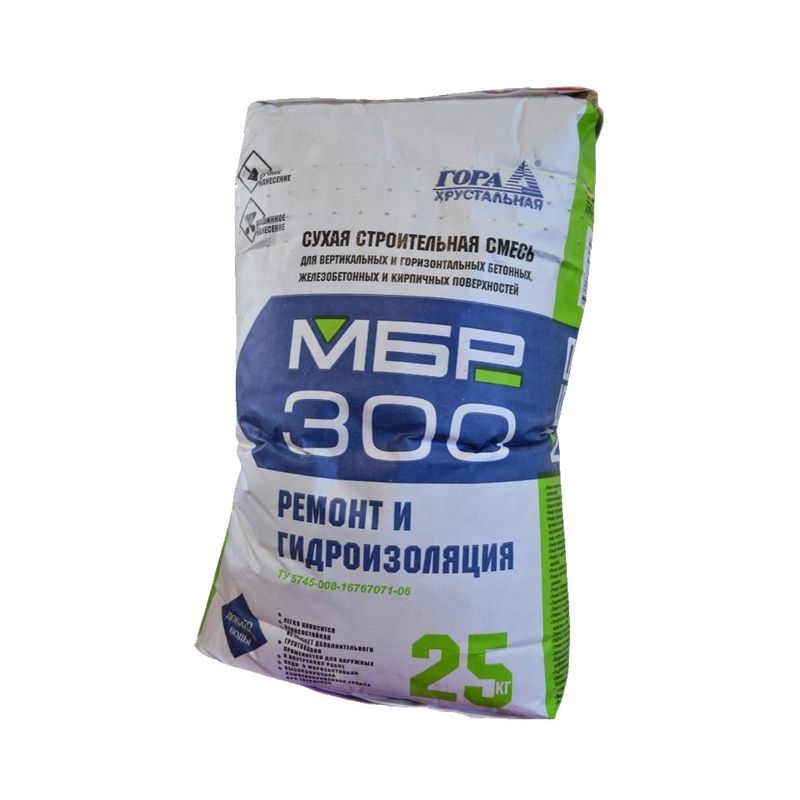 Ремонтная смесь для бетона Гора Хрустальная МБР-300, 25 кг