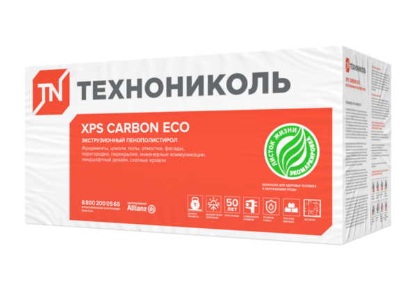 XPS ТЕХНОНИКОЛЬ CARBON ЕСО 1180х580х50 мм (8 плит; 0,27376 куб.м)