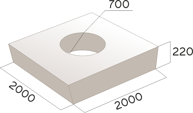 ПД-ЛТ с отверстием под люк тип ТВК