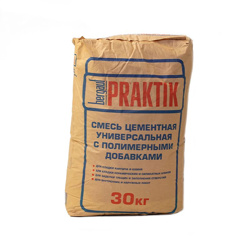 Кладочная цементная смесь Bergauf Praktik М100 морозостойкая, 30 кг