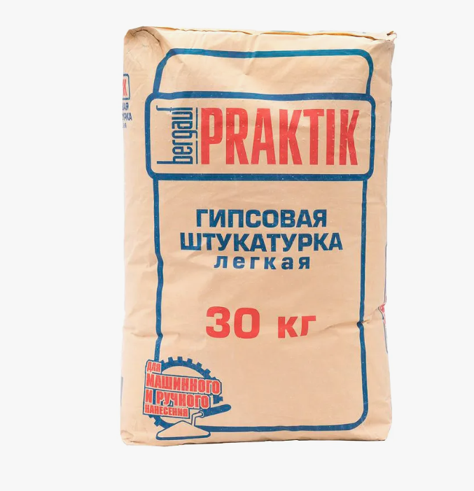 Штукатурка гипсовая Bergauf Praktik легкая, 30кг