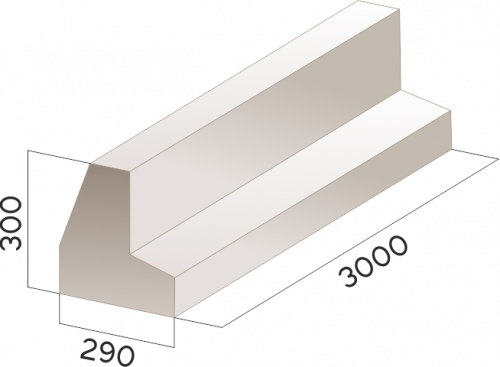 Бордюр дорожный БУ 300.30.29