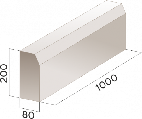 Камень бордюрный "Тротуарный"