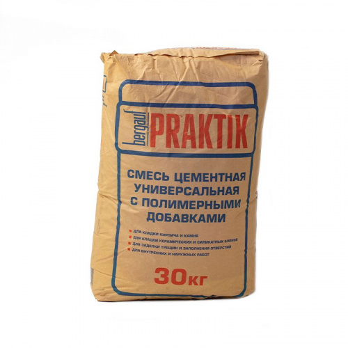 Кладочная цементная смесь Bergauf Praktik М100 морозостойкая, 30 кг