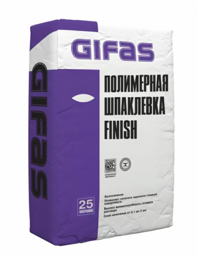 Шпаклевка полимерная GIFAS Finish, 25кг
